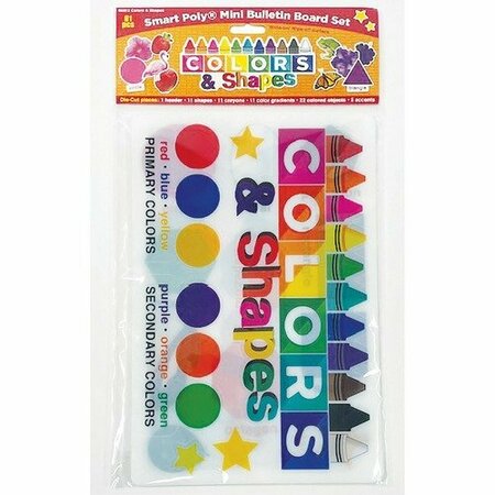 ASHLEY PRODUCTIONS Bulletin Board Set, Mini, Colors/Shapes, 61-PieceSet, AST ASH96012